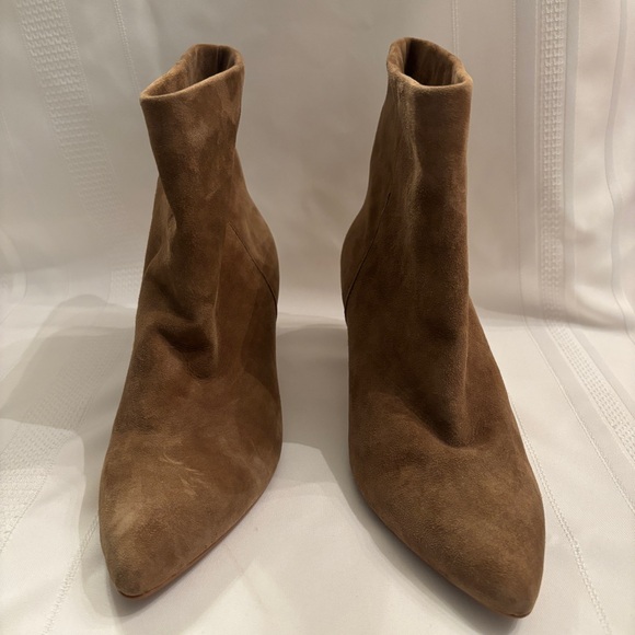 Dolce Vita Tan Suede Heeled Ankle Boots 7.5 - Picture 5 of 7